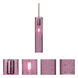 Juni 16 1 Light Satin Nickel Stem Pendant Ceiling Light in Plum Bubble Glass
