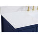 Aubrey 48 X 22 X 34 inch Blue Vanity Sink Set