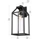 Zora 1 Light 24 inch Black Outdoor Wall Sconce