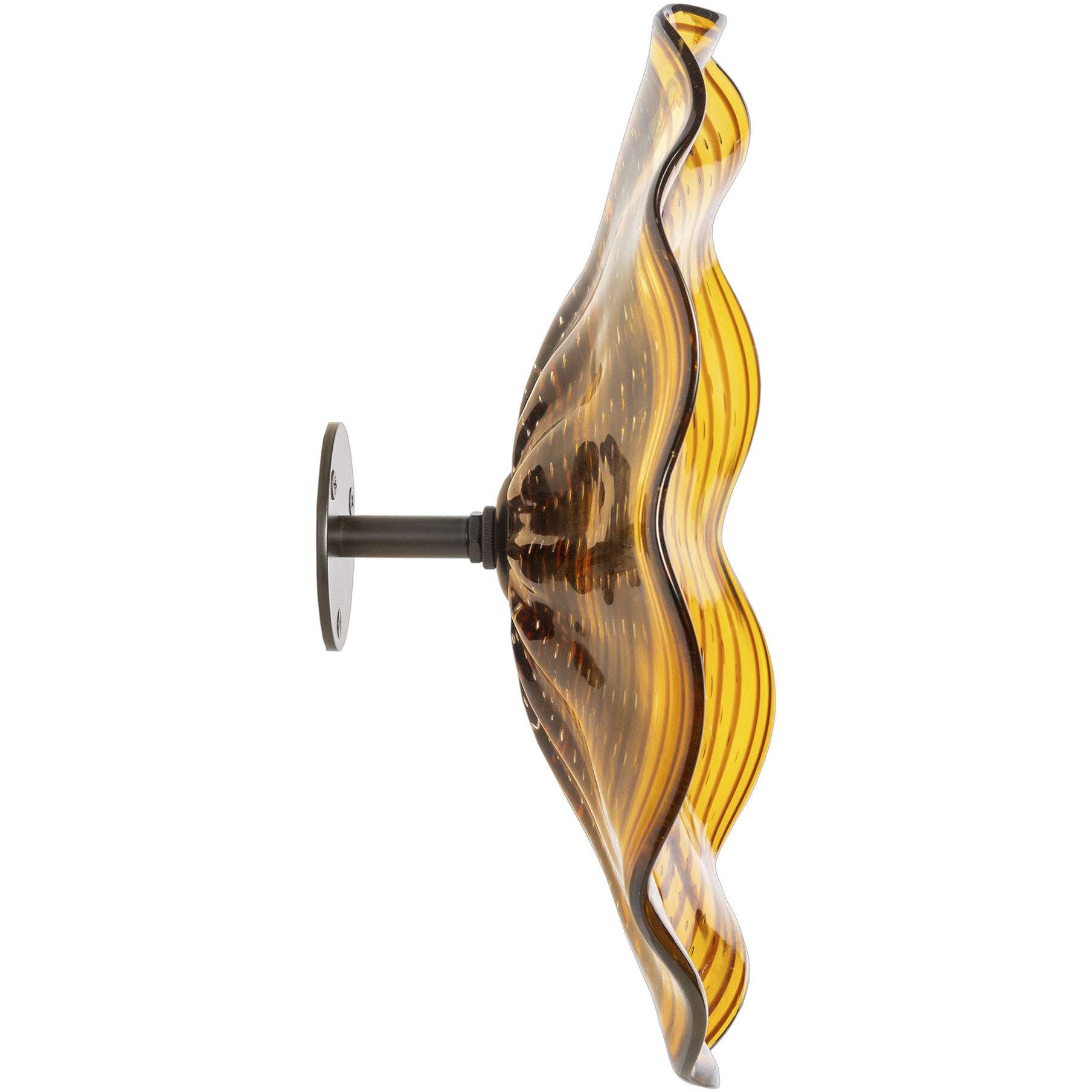 Rosslyn Amber Art Glass Wall Decor