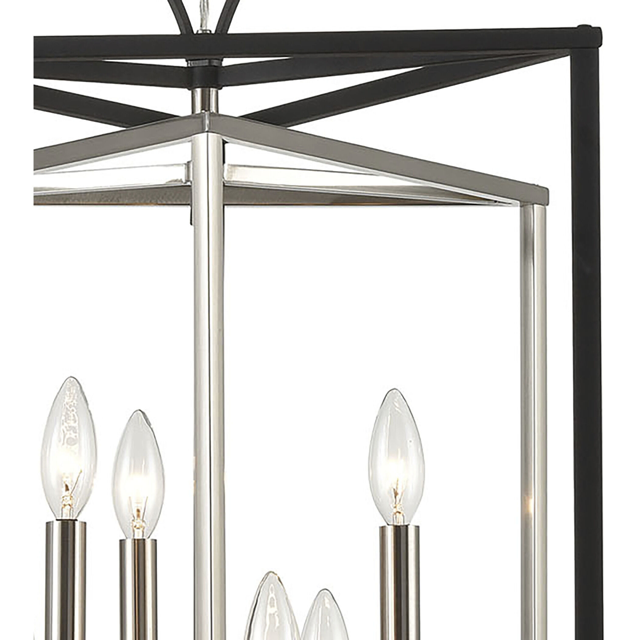 Salinger 6 Light 19 inch Charcoal with Satin Nickel Pendant Ceiling Light