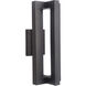 Kai LED 18 inch Textured Black Outdoor Wall Mount in Textured Matte Black, Medium