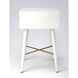 Butler Loft Delridge White & Gold 22 X 16 inch White Accent Table