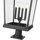 Beacon 4 Light 33 inch Black Outdoor Pier Mounted Fixture
