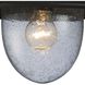 Streetside Cafe 1 Light 15 inch Matte Black Outdoor Wall Sconce