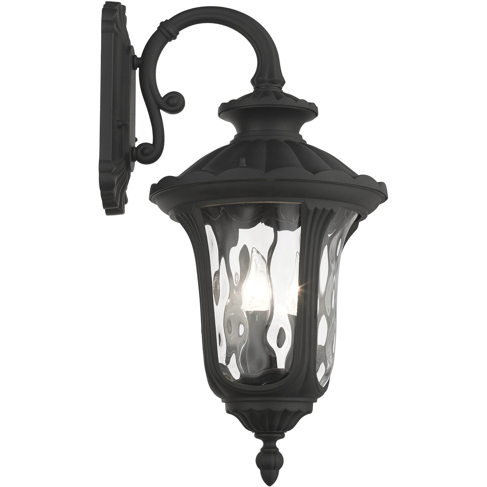 Oxford 3 Light 23 inch Textured Black Outdoor Wall Lantern