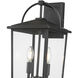 Strathden 2 Light 17 inch Powder Coated Black Outdoor Wall Sconce