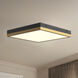 Alora Mood Sydney LED 14.25 inch Aged Gold/Matte Black Flush Mount Ceiling Light