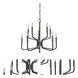 Heidleberg 10 Light 28 inch Satin Pewter Dining Chandelier Ceiling Light