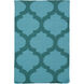 Frontier 36 X 24 inch Teal, Dark Green Rug