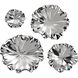 Petal Silver Dimensional Wall Art, Set of 4