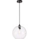 Gibson 1 Light 12 inch Black Pendant Ceiling Light