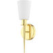 Witten 1 Light 4 inch Polished Brass ADA ADA Wall Sconce Wall Light
