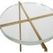 Star-crossed 24 X 16 inch Brushed Gold and Seeded Glass Accent Table
