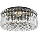 Maxime 4 Light 12 inch Black and Clear Flush Mount Ceiling Light