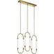 Delsey LED 9.5 inch Champagne Gold Chandelier Ceiling Light, Linear (Single)