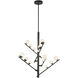 Cypress LED 18 inch Black Chandelier Ceiling Light