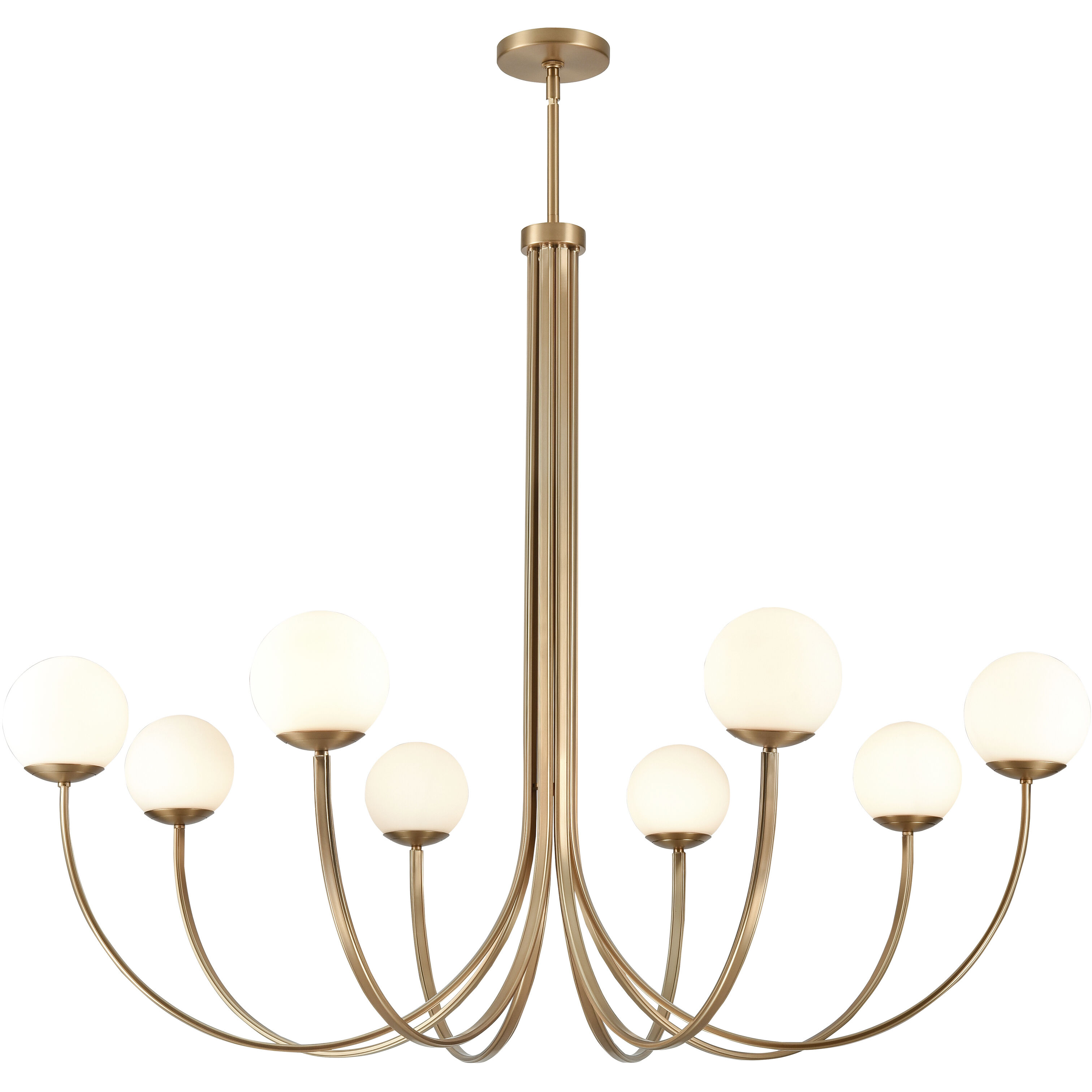 Caroline 8 Light 54 inch Brushed Gold Chandelier Ceiling Light