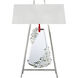 Forever Flora 31.6 inch 7 watt Polished Chrome Table Lamp Portable Light in Red Rope, Red Rope