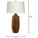 Toffee 29.5 inch 100 watt Brown Reactive Glaze Table Lamp Portable Light, Inline