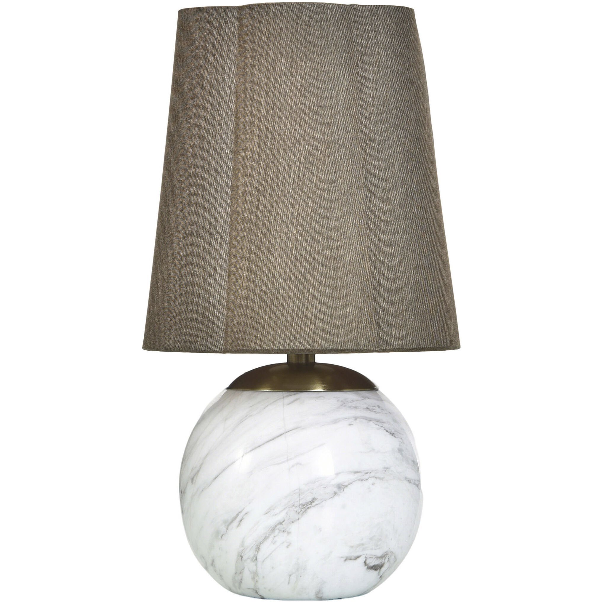 Rosalind 12 inch 40 watt White Marble and Polished Brass Table Lamp Portable Light