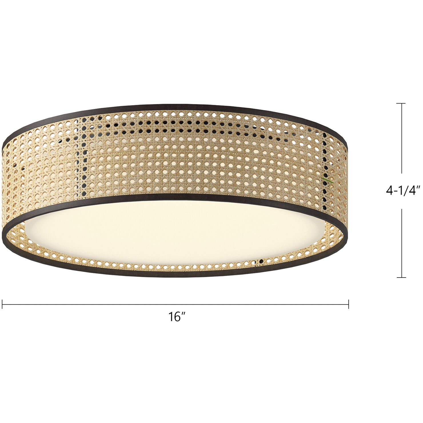 Alora Mood Lyla LED 16 inch Rattan Flush Mount Ceiling Light