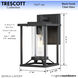 Trescott 1 Light 12 inch Coal Outdoor Wall Mount, Great Outdoors