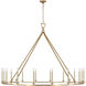 Chapman & Myers Darlana6 LED 73 inch Antique-Burnished Brass Single Ring Chandelier Ceiling Light, Grande