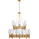 Nevis LED 36 inch French Gold Chandelier Ceiling Light