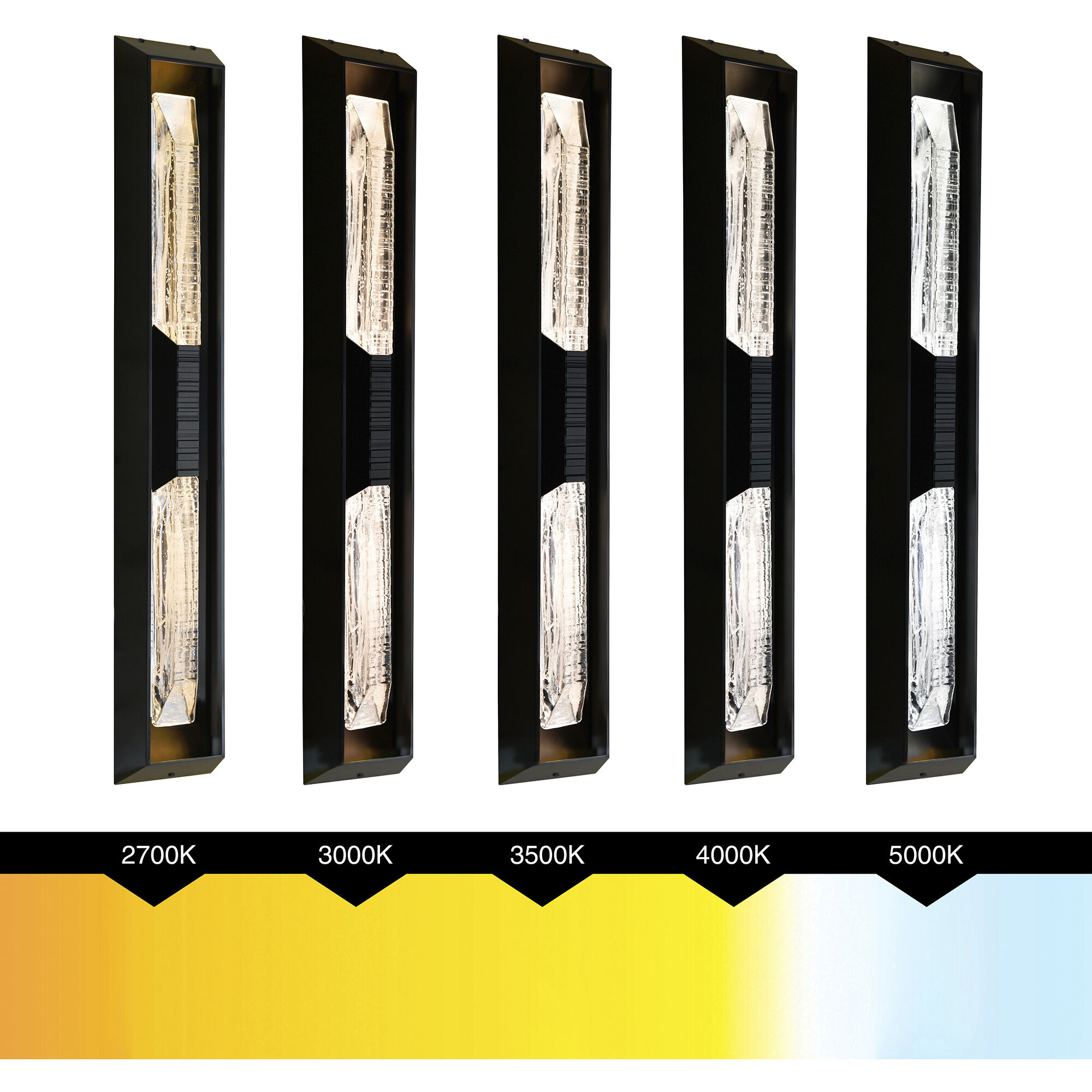 Petra LED 44 inch Sand Black Outdoor Wall Light