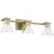 Gilford 3 Light 24 inch Champagne Gold Vanity Light Wall Light