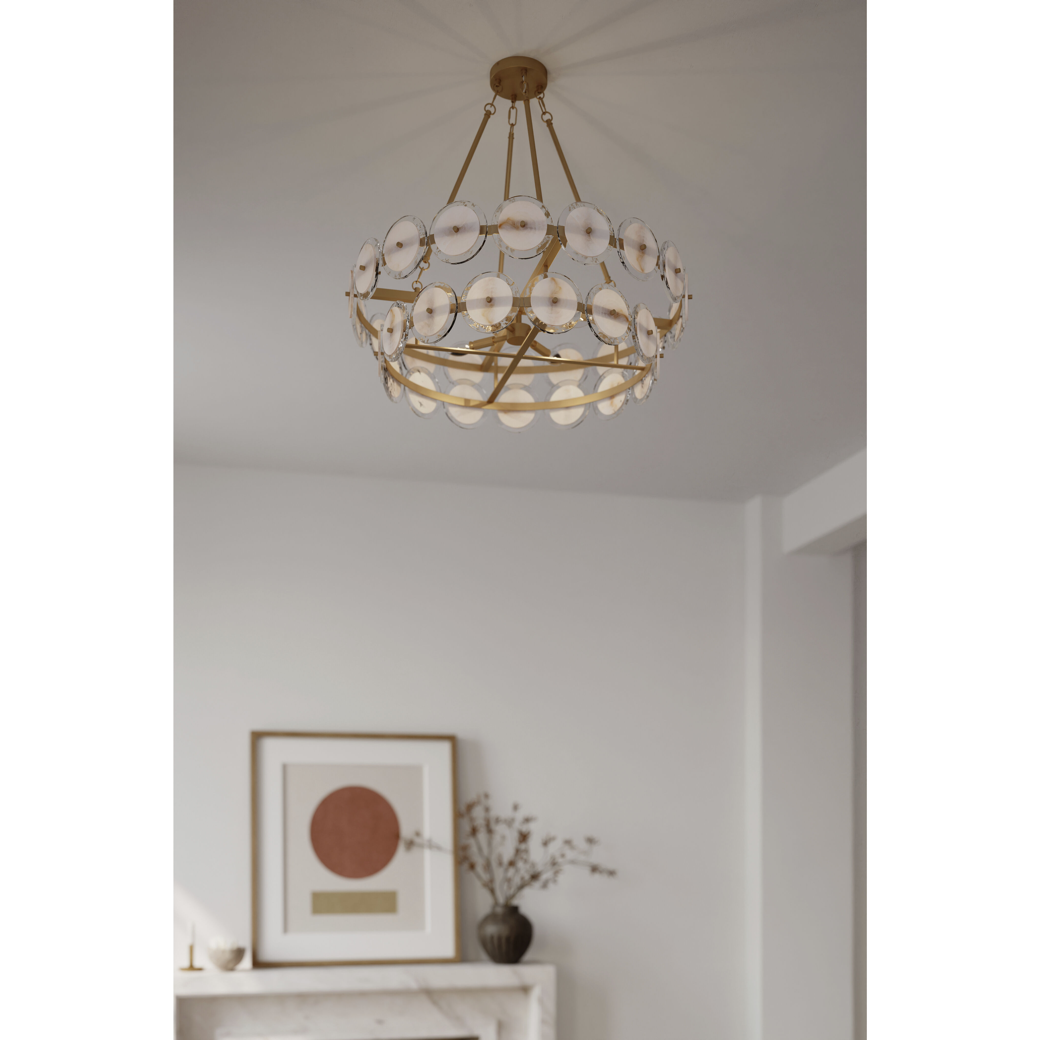 Kintrel 4 Light 31.5 inch Legacy Brass Pendant Ceiling Light
