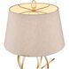 Morely 26 inch 150 watt Gold Leaf with White Table Lamp Portable Light