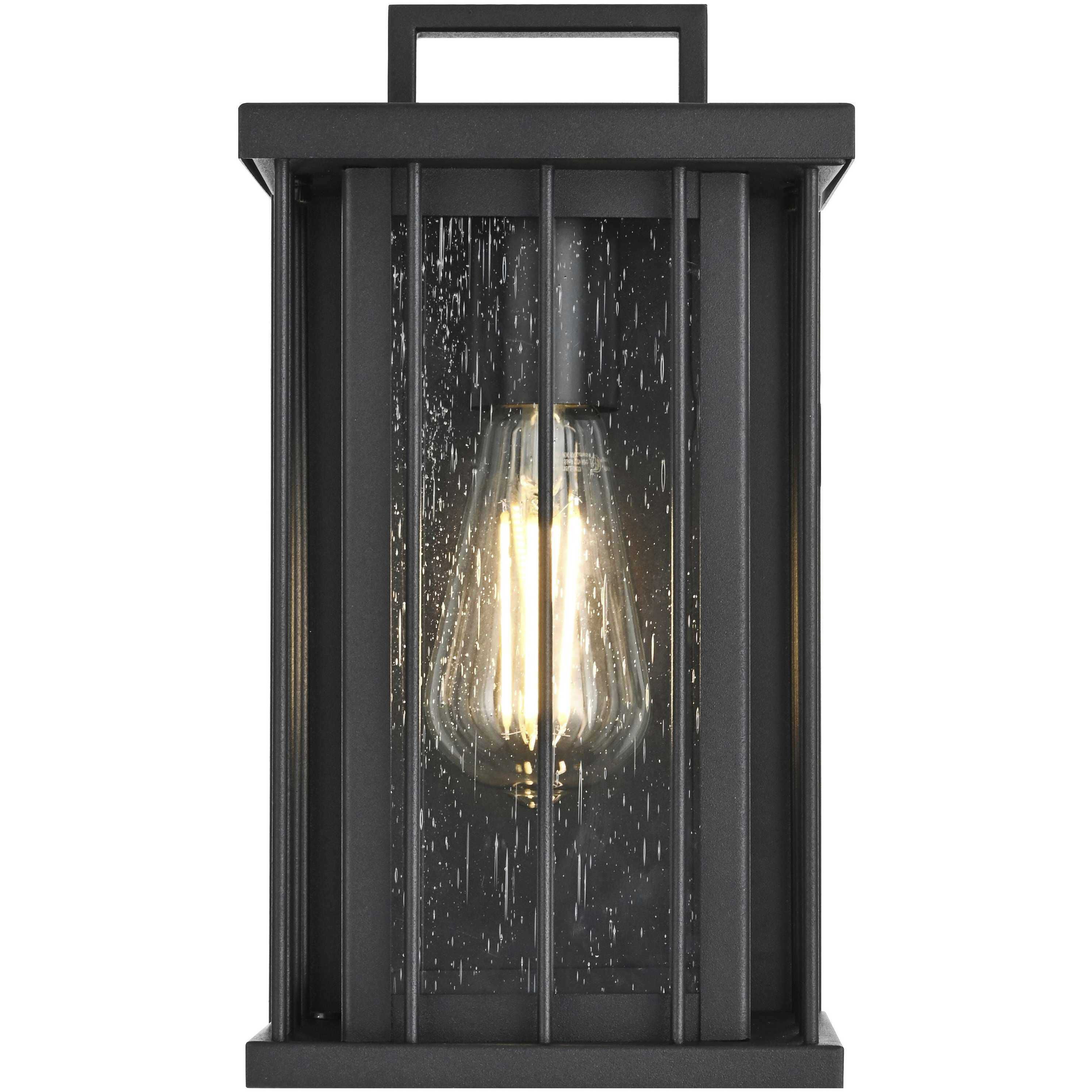 Sedgley 1 Light 12 inch Black Outdoor Wall Sconce