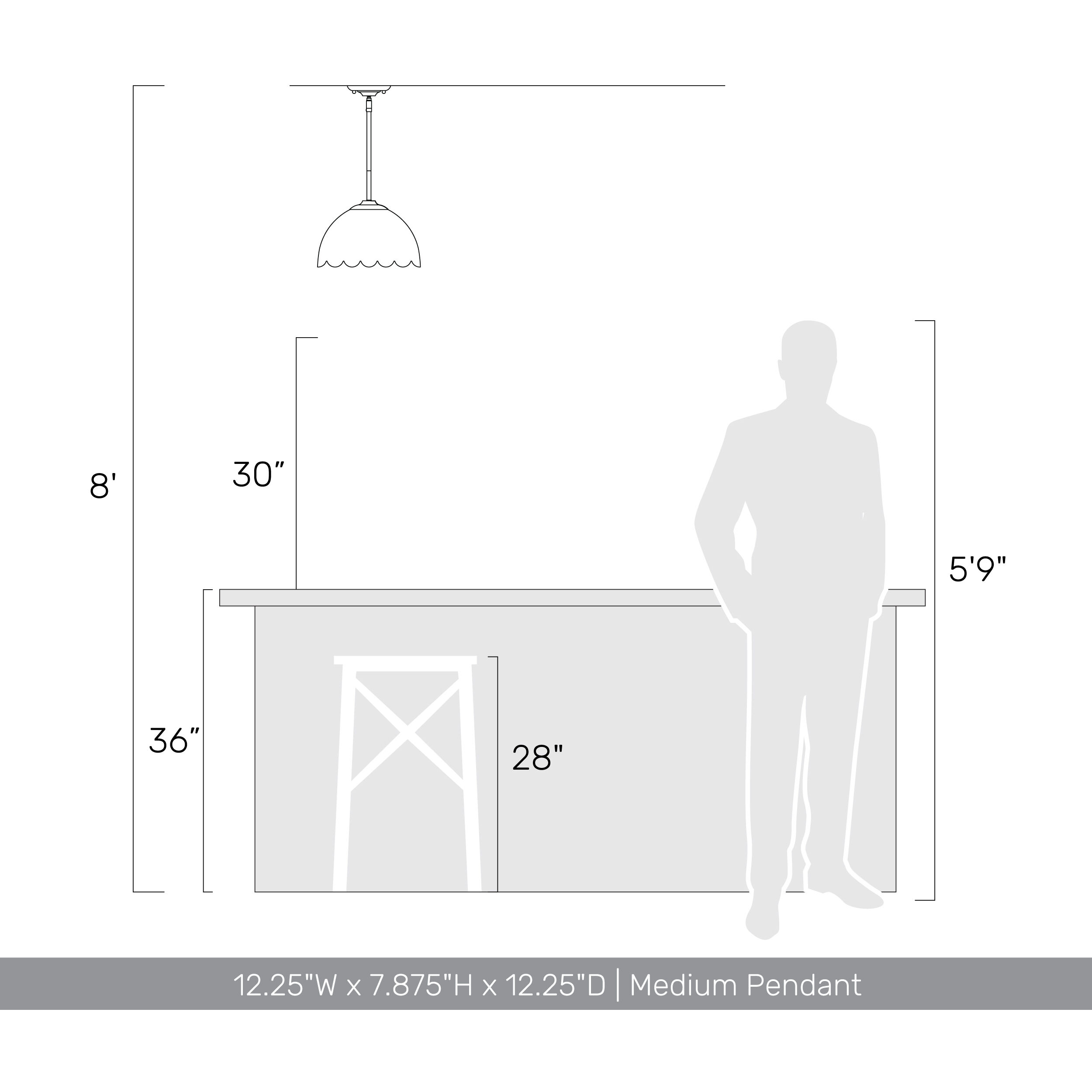 Dorinda 1 Light 12.25 inch Brushed Champagne Brass Pendant Ceiling Light