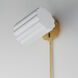 Primrose 1 Light 6 inch Gold Leaf Wall Sconce Wall Light in Matte White