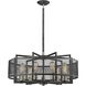 Slatington 9 Light 28 inch Dark Graphite with Brushed Nickel Chandelier Ceiling Light