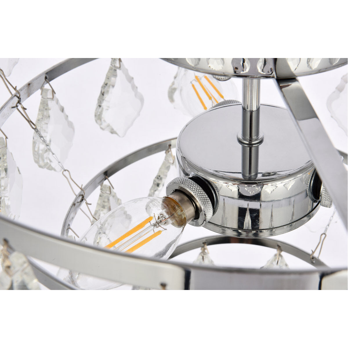 Ella 3 Light 16 inch Chrome Flush Mount Ceiling Light