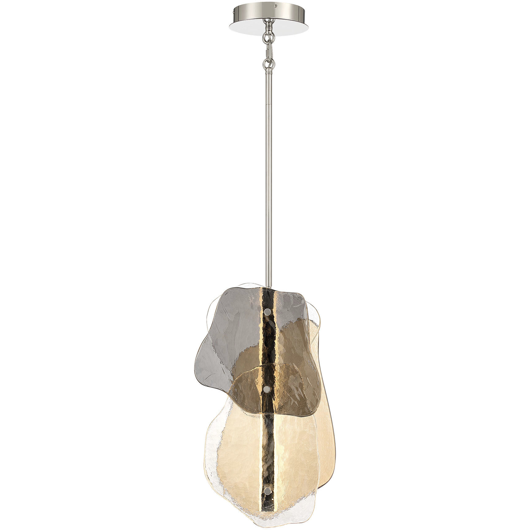 Grotto LED 8 inch Polished Nickel Pendant Ceiling Light