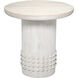 Studded 24 X 24 inch White Wash Side Table, Inline