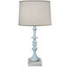 Ellie 27 inch 150.00 watt Light Blue and Satin Nickel Table Lamp Portable Light