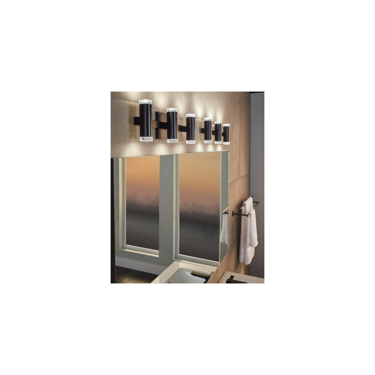 Sean Lavin Dobson II LED 19.5 inch Matte Black Bath Light Wall Light in LED 90 CRI 3000K, 3-Lite Shallow, Integrated LED