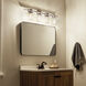 Brinley 4 Light 32 inch Brushed Nickel Wall Mt Bath 4 Arm Wall Light