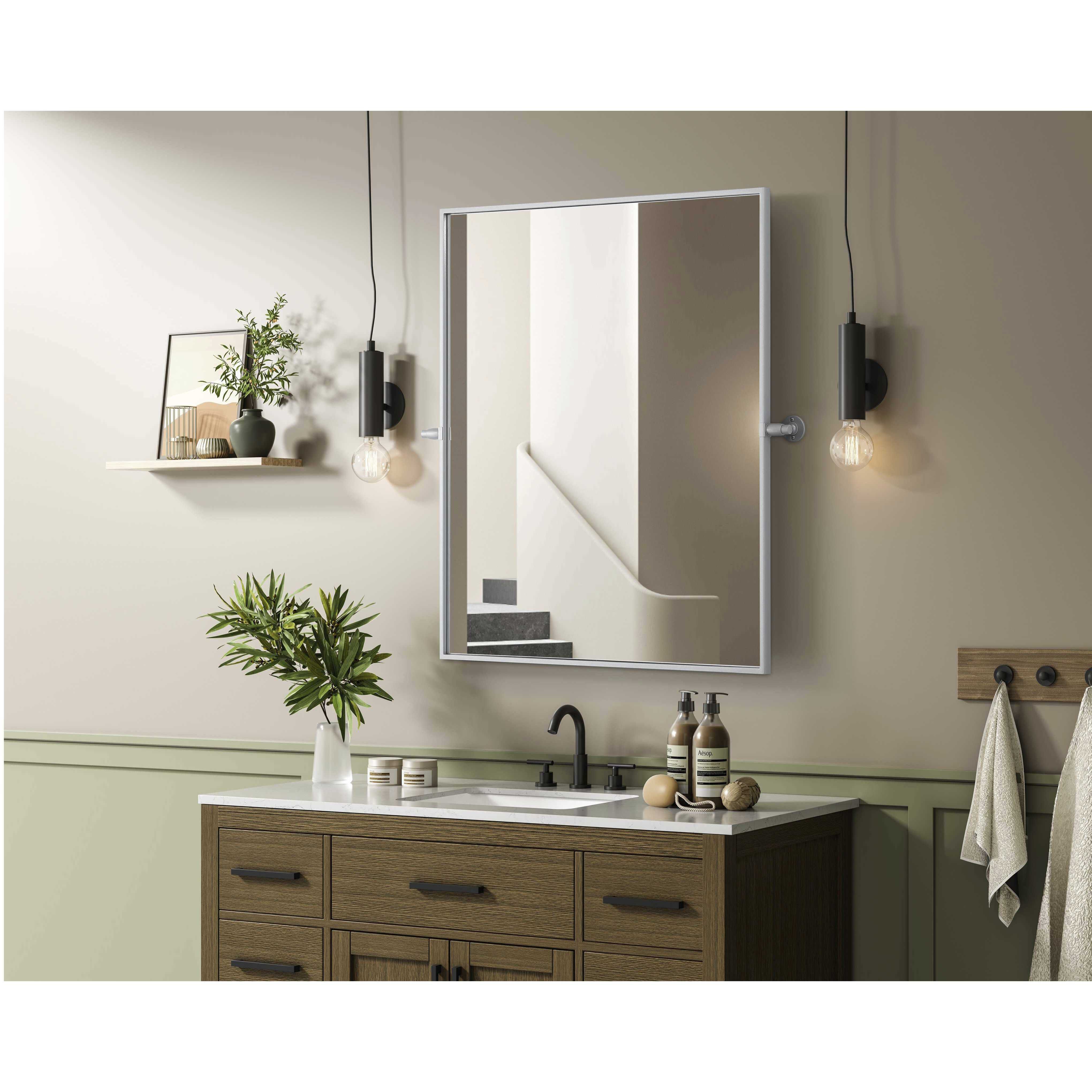 Amoura 36 X 30 inch Silver Mirror