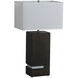 Zen 28 inch 9 watt Ebony and Weathered Brass Table Lamp Portable Light