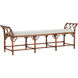 Chippendale Brown and White/Cream Bench