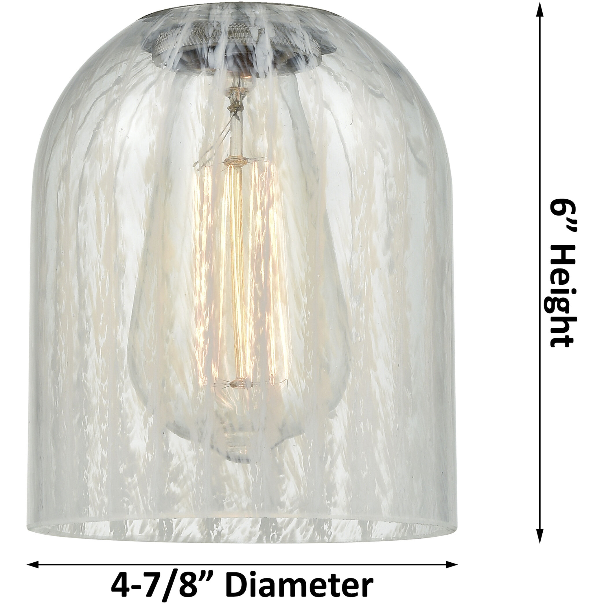 Ballston Caledonia 1 Light 5 inch White and Polished Chrome Sconce Wall Light in Mica Glass, Ballston