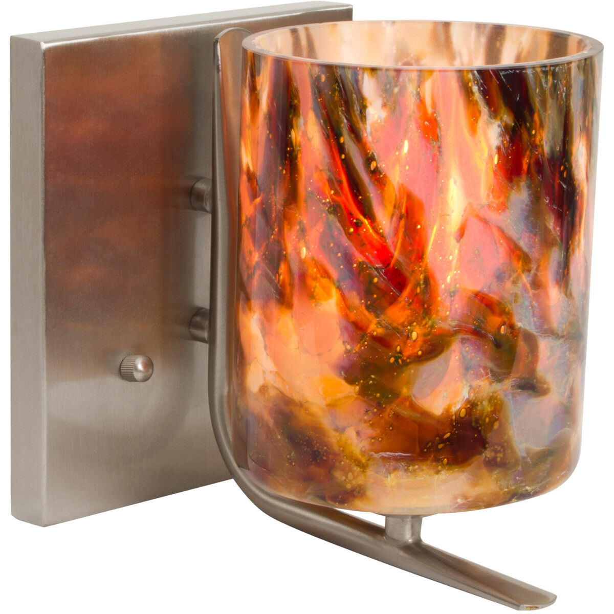 Lava 1 Light 6 inch Satin Nickel Vanity Light Wall Light