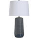 Galey 30 inch 100.00 watt Navy Blue and White Table Lamp Portable Light 