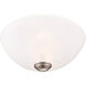 Somerset 2 Light 11 inch Brushed Nickel Semi-Flush Mount Ceiling Light
